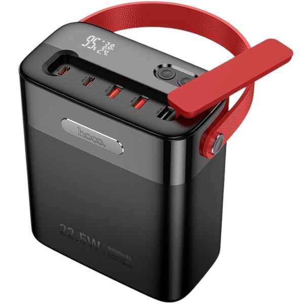 Павербанк Hoco Title J143 80000 mAh 22.5W, быстрая зарядка QC/PD/ &nbsp;Power bank 3USB/2Type-C, фонарик&nbsp; 1211-143 фото