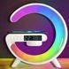 Ночник аккумуляторный RGB Mini G 63 с беспроводной зарядкой 15W и Bluetooth колонкой Настольная смарт лампа 100-G63 фото 2