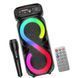 Портативна Bluetooth колонка караоке з мікрофоном, пультом ДК і RGB-підсвічуванням ZQS-4270M 16W 111742-4270 фото 3