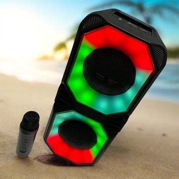 Безпровідна караоке колонка з мікрофоном та RGB-підсвічуванням Sing-e ZQS4260 2210-4260 фото