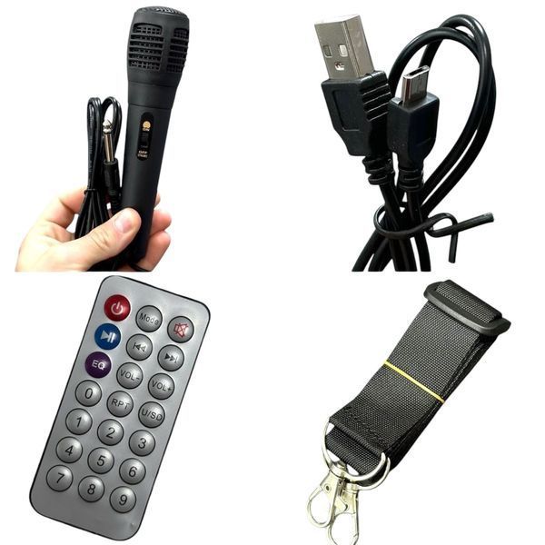 Музична акустична Bluetooth колонка ZQS-4235 з підсвічуванням та мікрофоном&nbsp; 1110-4235 фото