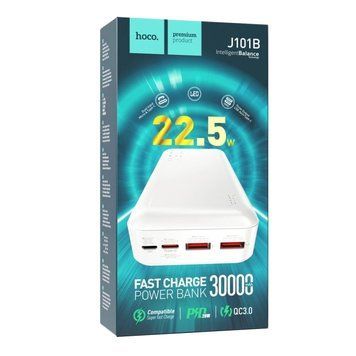 Повербанк hoco J101B 30000 mAh с быстрой зарядкой внешний аккумулятор 22.5W Power bank 100-J101B фото