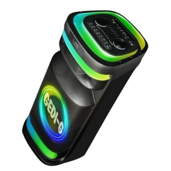 Акустическая переносная Bluetooth &nbsp;караоке колонка GD-9005 с радио микрофоном 8" 50 Вт FM, USB, AUX, RGB&nbsp; 1112-9005 фото