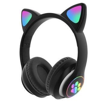 Беспроводные Наушники с кошачьими Ушками с подсветкой с MicroSD с FM-Радио Cat Ear STN-28  100-S28 фото