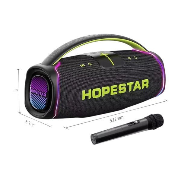 Портативна Bluetooth-колонка з&nbsp;бездротовим мікрофоном і&nbsp;RGB-підсвіткою&nbsp;Hopestar A65&nbsp;300W 11165-65 фото