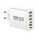Сетевое зарядное устройство Блок питания 65W 4 USB + 2 Type-C Быстрая зарядка 1100-1766 фото 1