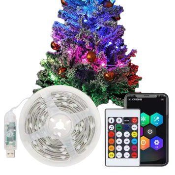 Гирлянда RGB с пультом, управлением через смартфон, USB питание - 10 метров 1100-R10M фото