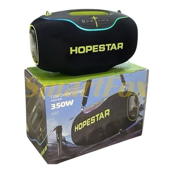 Портативна Bluetooth-колонка 350 w з RGB-підсвічуванням та функцією PowerBank&nbsp;Hopestar A80 11180-80 фото