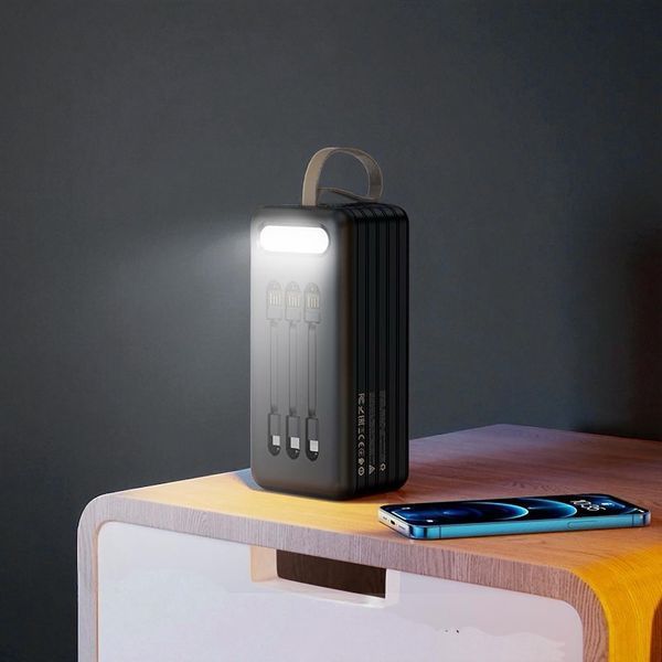 Павербанк 80000mAh УМБ Power Bank HOCO DB21 80000mAh зі зйомними кабелями 100-DB21 фото