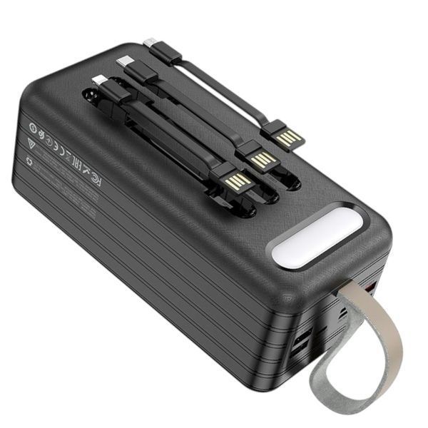 Павербанк 80000mAh УМБ Power Bank HOCO DB21 80000mAh зі зйомними кабелями 100-DB21 фото