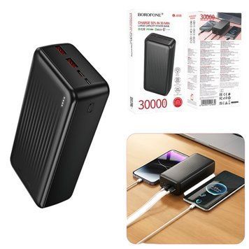 Power bank повербанк 30000mAh с быстрой зарядкой 22.5W BOROFONE J80B 2USB, 1Type-C 11138-380 фото