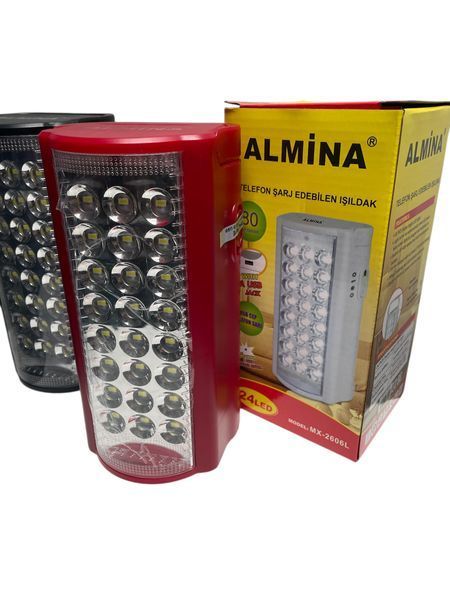 Ліхтар лампа Almina Альміна 2606L з функцією Power bank повербанк переносний акумуляторний світильник 24 LED&nbsp; 100-6606L фото
