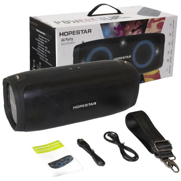 Портативна колонка Hopestar A6 PARTY бездротова стерео колонка зі світломузикою Bluetooth 100-A6 фото