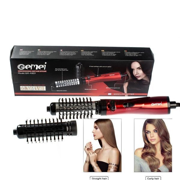 Обертова повітряна щітка фен гребінець Gemei GM 4829 4829 фото