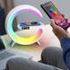 Ночник RGB G-Smart Light с беспроводной зарядкой 15W и Bluetooth колонкой 3W Настольная смарт лампа 100-7979 фото 4