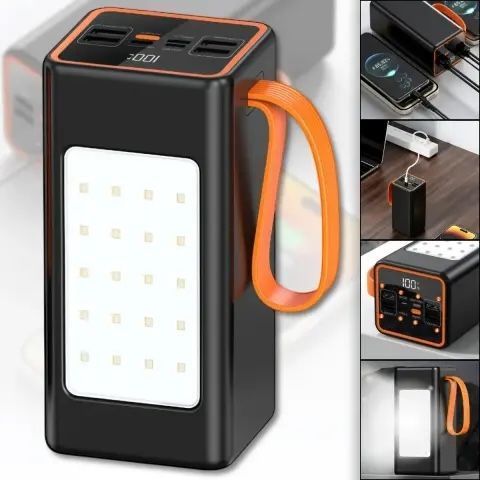 Повербанк 100000 mAh з LED-ліхтариком та швидкою зарядкою Powerbank Hoco JA88A 22.5W 10000880-88 фото