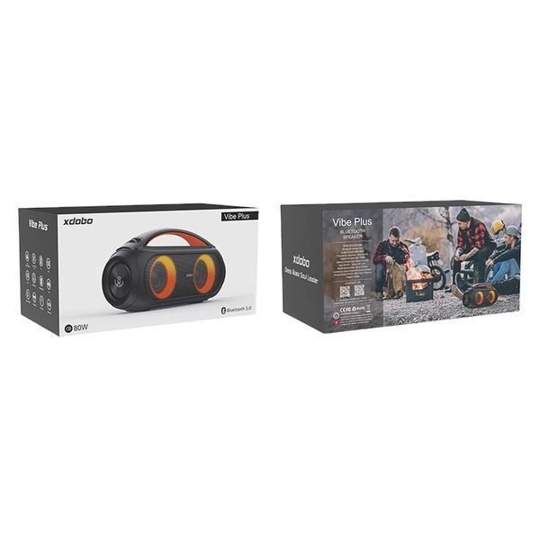 Беспроводная портативная Bluetooth колонка xdobo Vibe Plus IPX5 |BT5.0, AUX/TF/USB, 80W, TWS, 10-16h 1000-VIPE80W фото