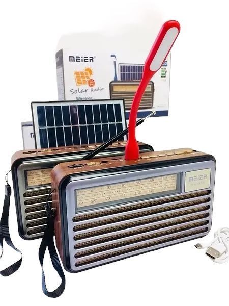 Радиоприемник с солнечной панелью под ретро Meier MD-521BT Bluetooth Solar 111411-521 фото