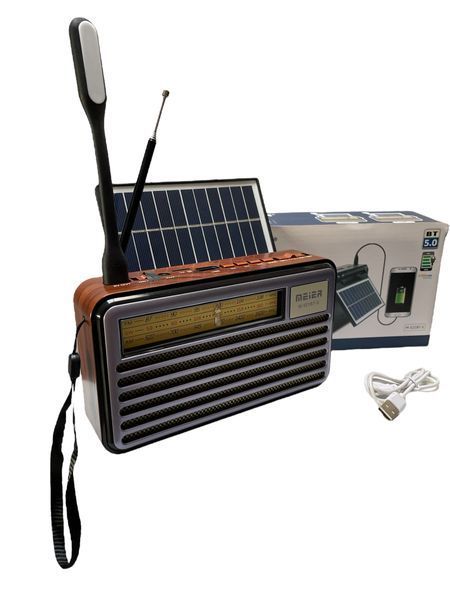 Радиоприемник с солнечной панелью под ретро Meier MD-521BT Bluetooth Solar 111411-521 фото