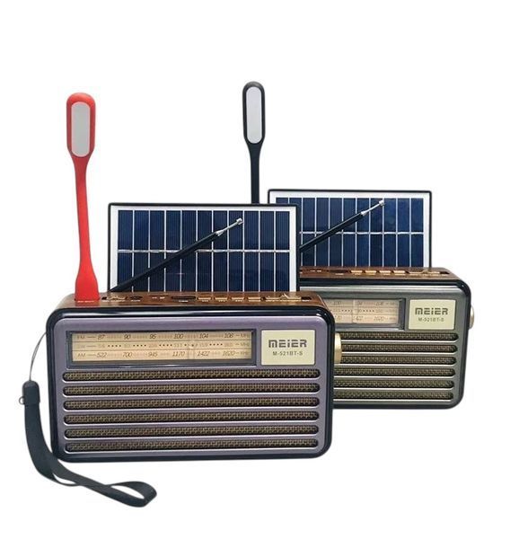 Радиоприемник с солнечной панелью под ретро Meier MD-521BT Bluetooth Solar 111411-521 фото