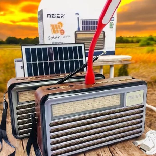 Радиоприемник с солнечной панелью под ретро Meier MD-521BT Bluetooth Solar 111411-521 фото