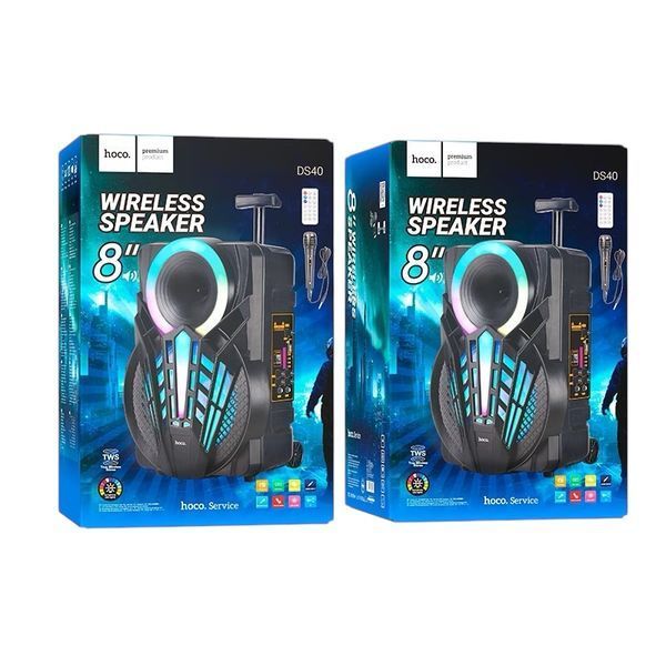 Колонка бездротова портативна з мікрофоном Bluetooth HOCO DS40 |TWS, FM/USB/TF/AUX|  111-ds40 фото