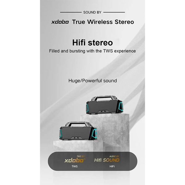Портативна бездротова Bluetooth колонка 100W Xdobo Metro 1992 1000-M1992 фото