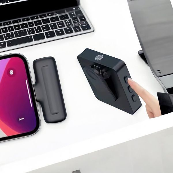 Мікрофон петличний, бездротовий подвійний  X1 для смартфона&nbsp; 0003-N3 фото
