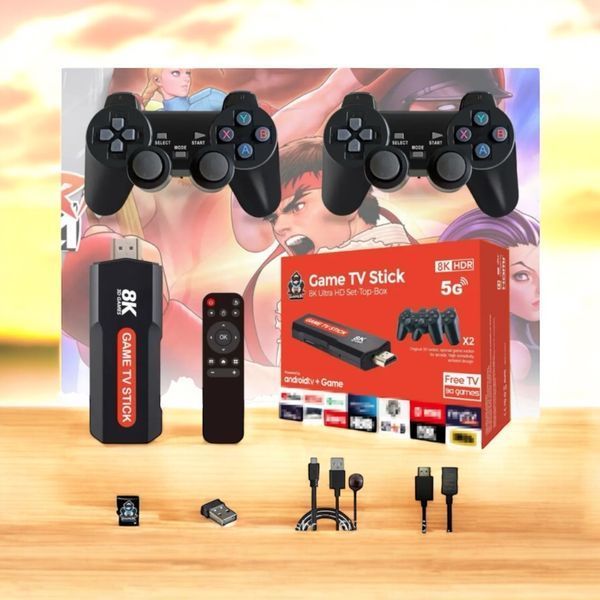 Приставка игровая с джойстиками беспроводными TV STICK 5G 9402 1100-9402 фото