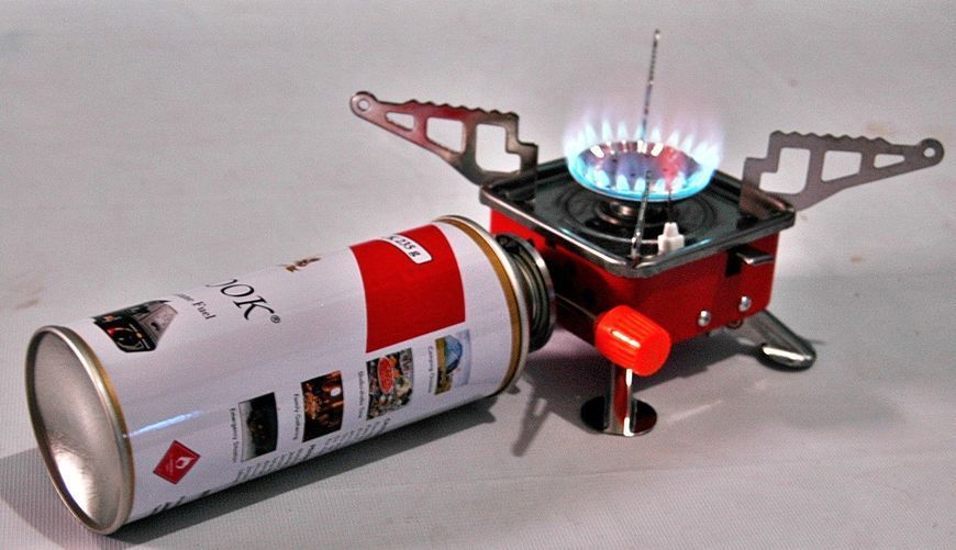 Самая компактная портативная газовая плита с пьезоподжигом  k-202 фото