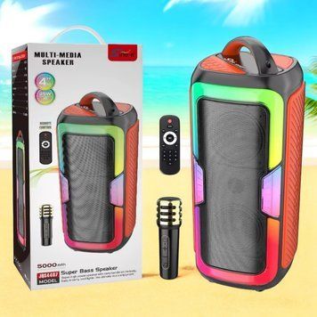 Колонка музыкальна портативна 50 w с микрофоном Bluetooth JQS4407 111-4407 фото