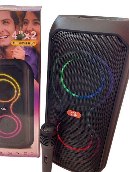 Музыкальная портативная Bluetooth колонка &nbsp;с микрофоном 4"x2 BT-2425 20Вт 1100-2425 фото