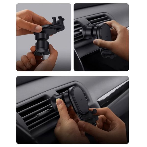 Держатель Baseus Stable Gravitational Wireless Charging Car Mount Pro (Air Outlet Version) |15W| 100-PRO15W фото