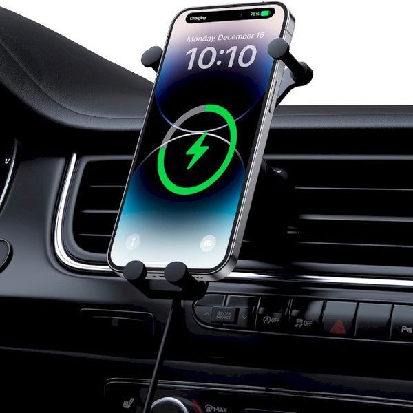 Держатель Baseus Stable Gravitational Wireless Charging Car Mount Pro (Air Outlet Version) |15W| 100-PRO15W фото