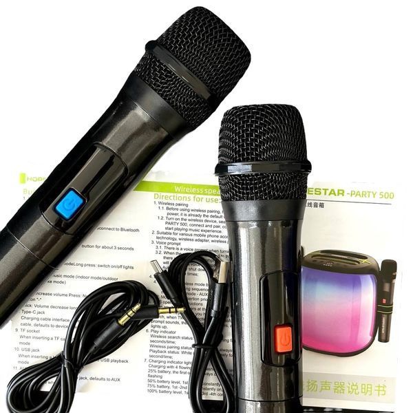 Беспроводная караоке колонка с 2-мя микрофонами HOPESTAR Party 500 |100W, 12500mAh| 11110-500 фото
