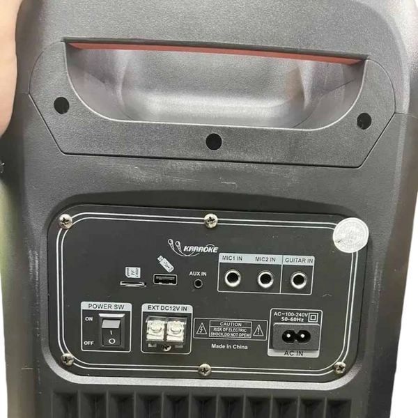 Портативная акустическая система 1000w с пультом и 2 микрофонами ZXX-5515 8" Bluetooth колонка&nbsp; 1100-5515 фото