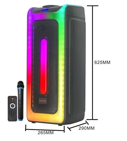 Колонка акумуляторна ROVOLT D-2806 з радіомікрофоном (USB/BT/FM/TWS) 1110-2806 фото