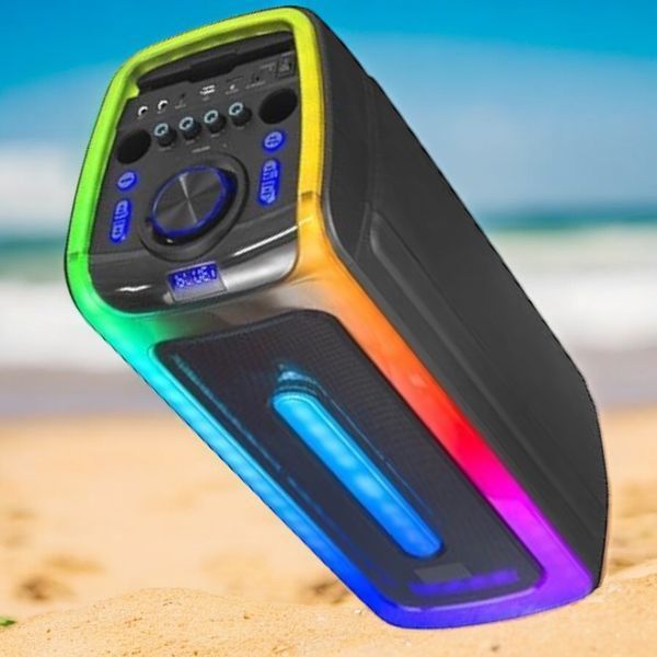 Колонка акумуляторна ROVOLT D-2806 з радіомікрофоном (USB/BT/FM/TWS) 1110-2806 фото