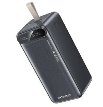 Портативный павербанк AWEI PA-13 50000mAh с быстрой зарядкой 22.5W и дисплеем Power bank 1111213-13 фото
