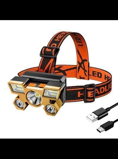 Ліхтар налобний світлодіодний акумуляторний 5 LED 33 фото