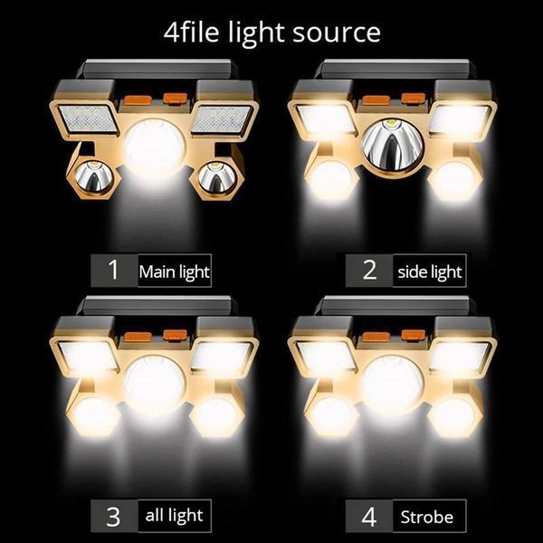 Ліхтар налобний світлодіодний акумуляторний 5 LED 33 фото
