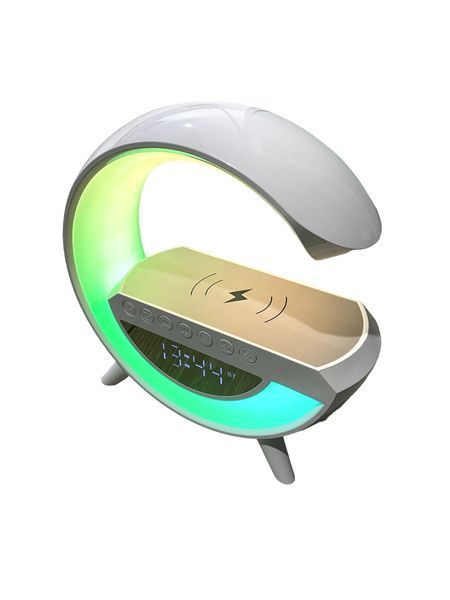 Настольная смарт лампа ночник G-Smart RGB 15W Light Sound Machine с беспроводной зарядкой и Bluetooth-колонкой 100-3401 фото