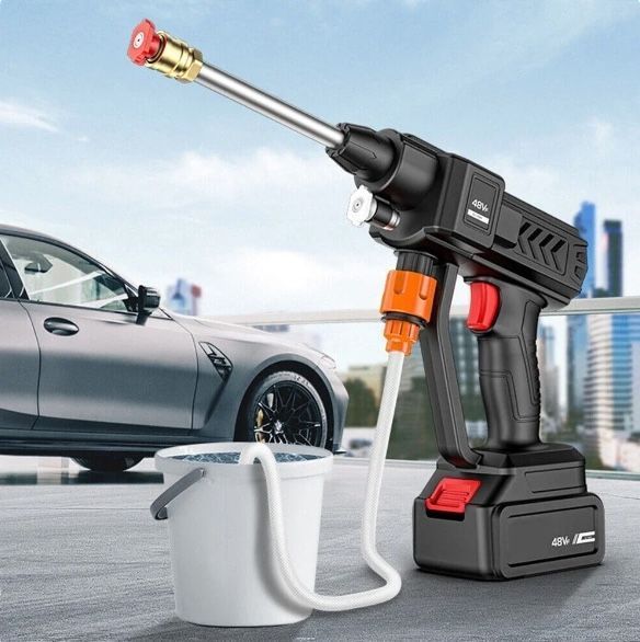 Бездротова автомийка високого тиску Cleaning Gun 8559 з двома акумуляторами&nbsp;68 v 11108589 фото