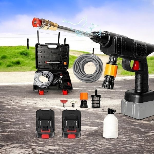 Бездротова автомийка високого тиску Cleaning Gun 8559 з двома акумуляторами&nbsp;68 v 11108589 фото