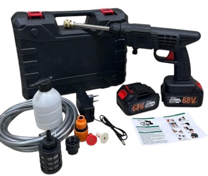 Бездротова автомийка високого тиску Cleaning Gun 8559 з двома акумуляторами&nbsp;68 v 11108589 фото