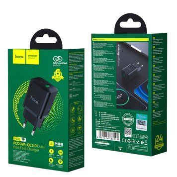 Сетевое зарядное устройство Hoco N28 Founder 20W Type-C + USB 100-N28 фото