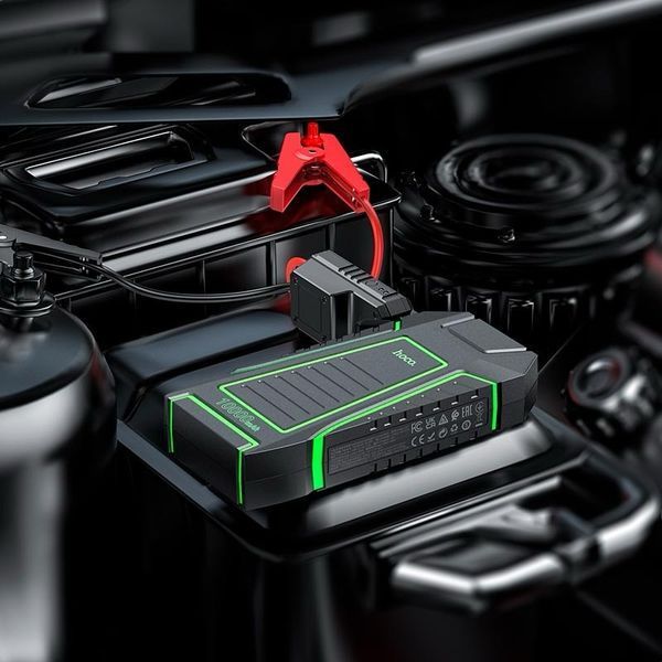 Автомобильное пусковое устройство бустер Hoco QS1 Portable Smart Car Jump Starter 10000mAh 1110-S1 фото