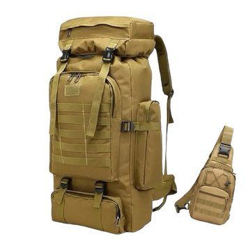 Рюкзак туристический 80 л походный вещевой + Сумка 1100-2080 фото