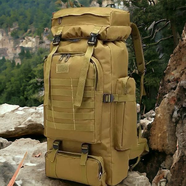 Рюкзак туристический 80 л походный вещевой + Сумка 1100-2080 фото
