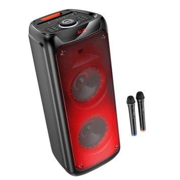 Акустична система караоке колонка HOCO &nbsp;DS53 |BT5.0, TWS, TF/USB/AUX, 40Wx2 (120W Max), 3H, 2mic, remorte| 11133-053 фото